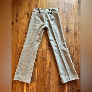 Vintage Laundry by Shelli Segal Stylish Gold Herringbone Tailored Pants, Sz0